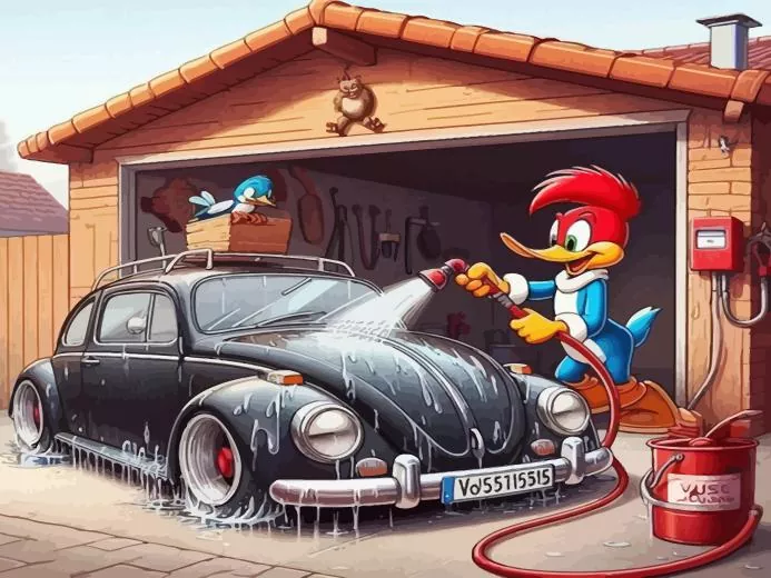 Cartoon car wash Diamond Paintings Cartoon Car Wash Diamond Painting
