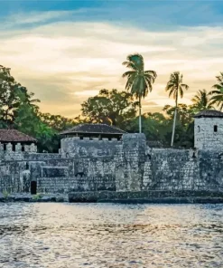 Castle Of San Felipe De Lara Guatemala Diamond Painting