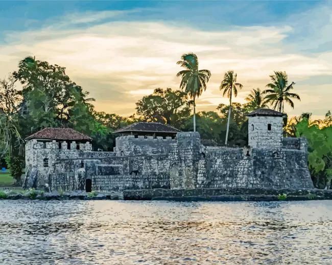 Castle of San Felipe de Lara Guatemala Diamond Paintings Castle Of San Felipe De Lara Guatemala Diamond Painting