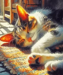 Cat Nap Diamond Painting
