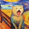 Cat Screaming Diamond Painting