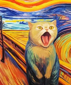 Cat Screaming Diamond Painting