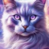 Cat With Galaxy Eyes Diamond Painting