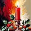 Christmas Candle Art Diamond Painting