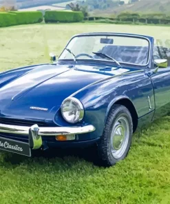 Dark Blue Triumph Spitfire 1970 Diamond Painting