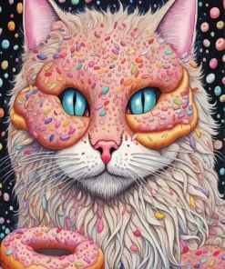 Donut Cat Diamond Painting