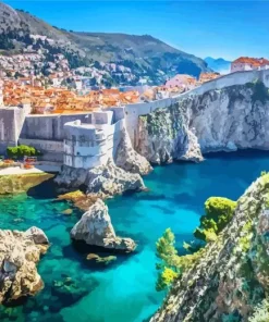 Dubrovnik City Walls Diamond Painting