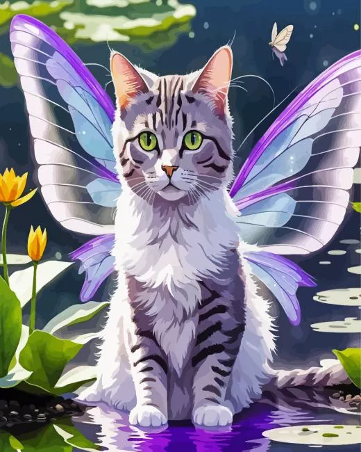 Fairy Cat Diamond By Numbers Fairy Cat Diamond Painting