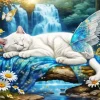 Fantasy Angel Cat Sleeping Diamond Painting
