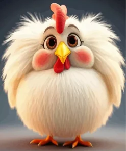 Fluffy Cartoon Chicken Diamond Painting