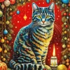 Merry Christmas Cat Diamond Painting