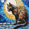 Mosaic Cat On The Roof Diamond Painting