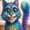 Rainbow Cat Smiling Diamond Painting