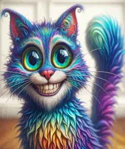 Rainbow Cat Smiling Diamond Painting