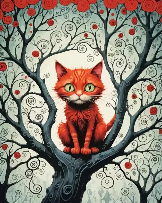 Rec Cat On Tree Diamond Paintings Rec Cat On Tree Diamond Painting