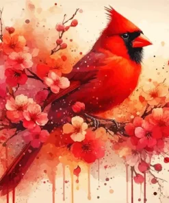 Red Cardinal Art Diamond Painting