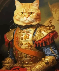 Renaissance Cat Portrait Diamond Painting