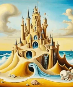 Sand Castle By The Sea Diamond Painting