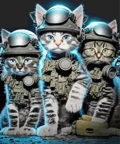 The Army Cats Diamond Painting