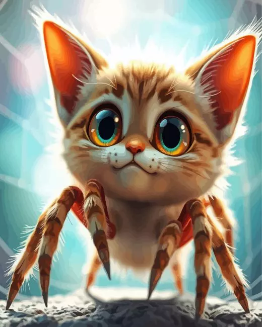 The spider Cat Diamond Paintings The Spider Cat Diamond Painting