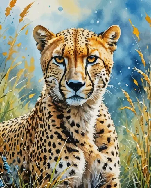 aesthetic cheetah art Diamond By Numbers Aesthetic Cheetah Art Diamond Painting