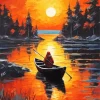 Aesthetic Girl In Boat Art Diamond Painting