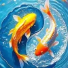 Aesthetic Golden Fish Art Diamond Painting