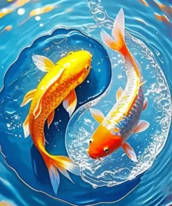 Aesthetic Golden Fish Art Diamond Painting