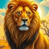 Aesthetic Golden Lion Diamond Painting