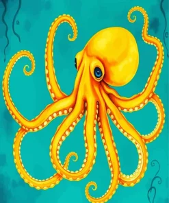 Aesthetic Golden Octopus Diamond Painting