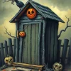 Aesthetic Scary Outhouse Art Diamond Painting