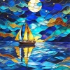 Aesthetic Seascape Boat Diamond Painting