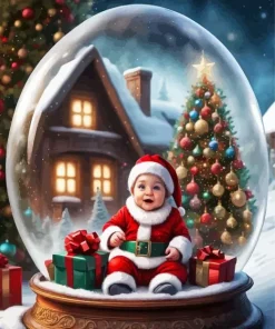 Baby Santa Art Diamond Painting