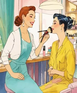 Beauty Salon Illustration Diamond Painting
