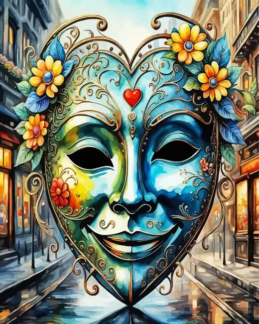 blue mask Diamond Dotz Blue Mask Diamond Painting