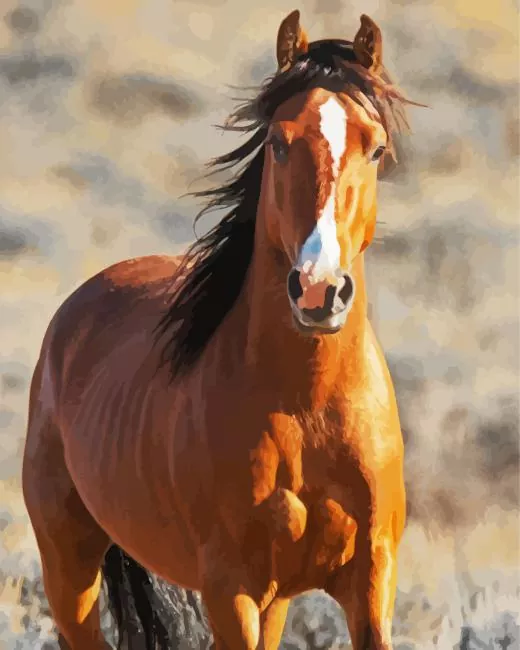 brown mustang horse Diamond Paintings Brown Mustang Horse Diamond Painting