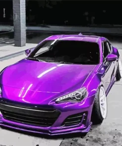Candy Purple Car Diamond Painting