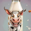 Cartoon Almond Milk Bottle Diamond Painting