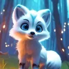 Cartoon Arctic Fox Diamond Painting