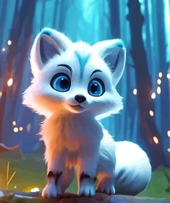 Cartoon Arctic Fox Diamond Painting