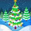 Cartoon Christmas Tree Diamond Painting