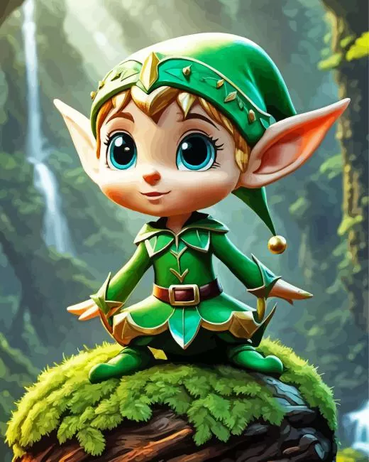 cartoon cute elf Diamond Paintings Cartoon Cute Elf Diamond Painting