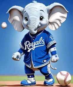 Cartoon Elephant Swinging Diamond Painting