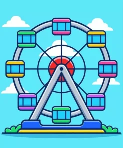 Cartoon Ferris Wheel Diamond Painting