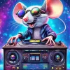 Cartoon Mouse Dj Diamond Painting