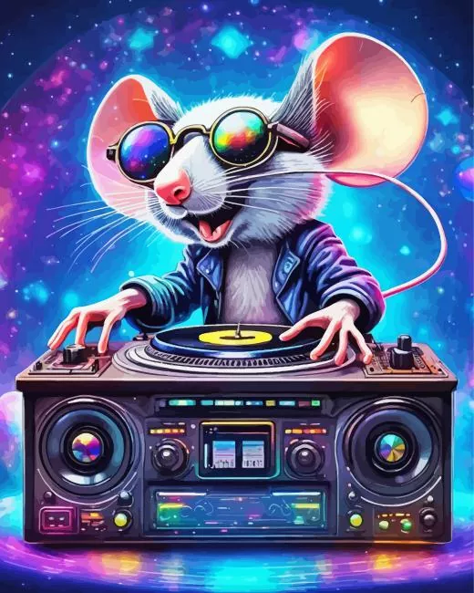 cartoon mouse dj Diamond Paintings Cartoon Mouse Dj Diamond Painting