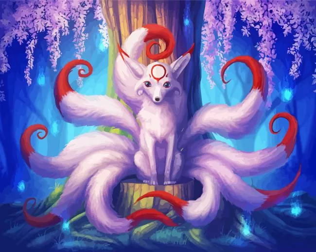 cartoon nine tailed fox Diamond Paintings Cartoon Nine Tailed Fox Diamond Painting