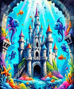 Castle Under The Sea Diamond Painting