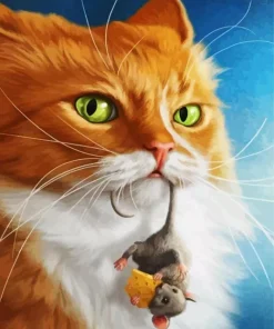 Cat And Mouse Art Diamond Painting