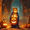Cat Pumpkin Diamond Painting